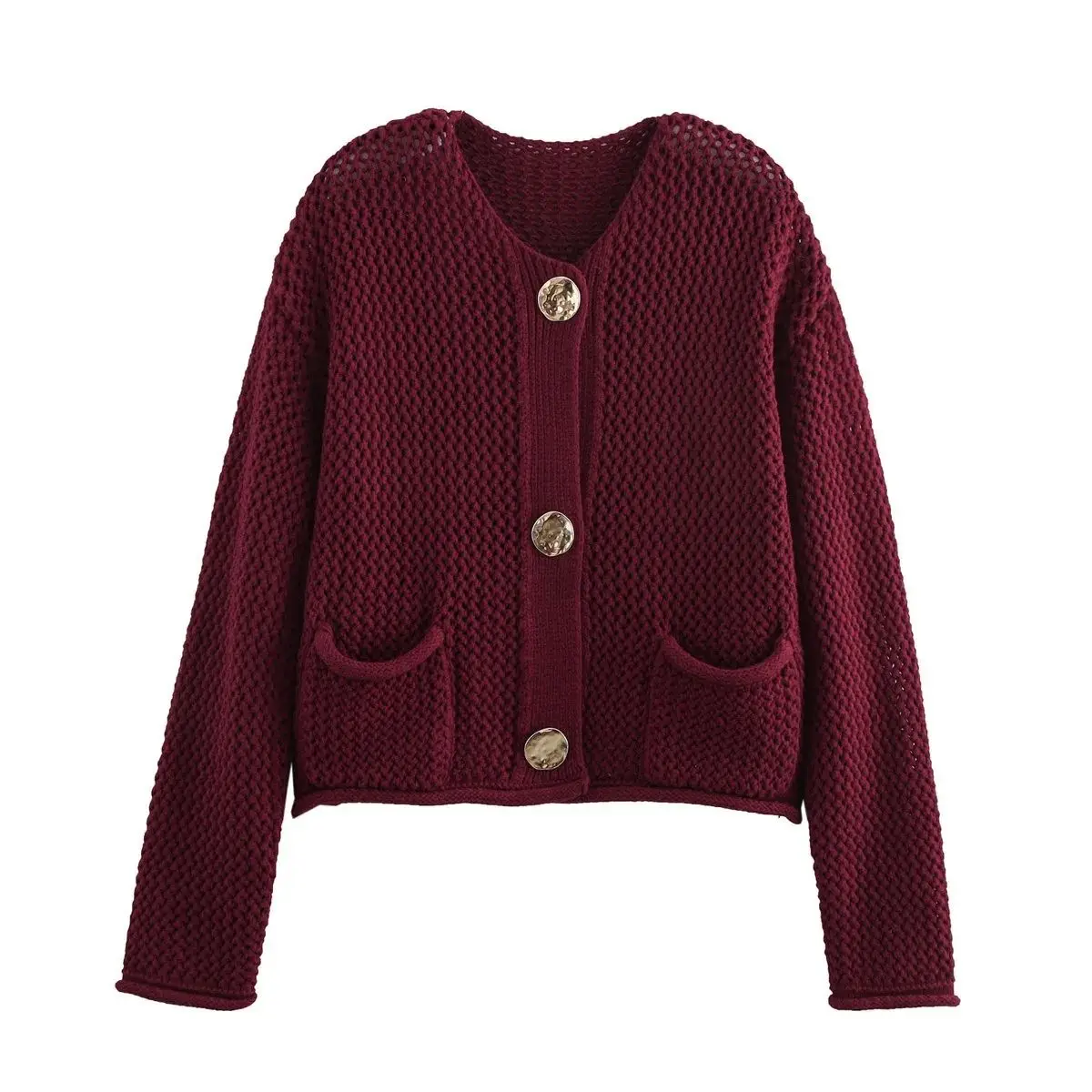 2025 Women's Fall Winter New Crew Neck Cutout Coarse Needle Long Sleeve Knitwear Sweater Jacket Women's Fashion
2025 Women's Fall Winter New Crew Neck Cutout Coarse Needle Long Sleeve Knitwear Sweater Jacket Women's Fashion