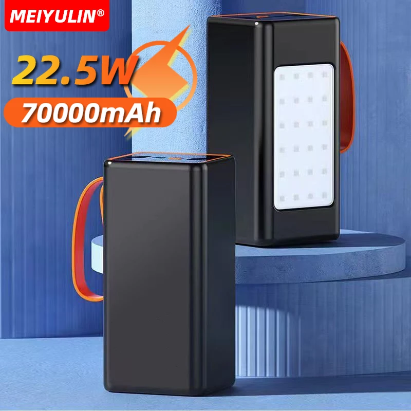 70000 мАч Power Bank большой емкости USB C PD20W Быстрое зарядное устройство для iPhone Xiaomi Samsung 50000 мАч Портативный мобильный внешний аккумулятор
70000 мАч Power Bank большой емкости USB C PD20W Быстрое зарядное устройство для iPhone Xiaomi Samsung 50000 мАч Портативный мобильный внешний аккумулятор