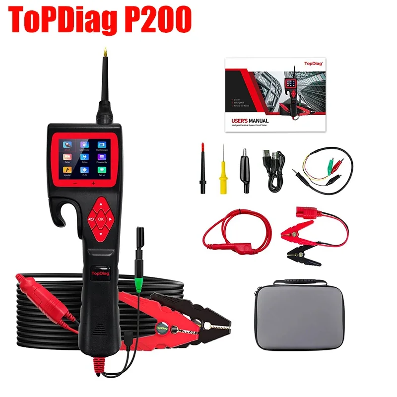Topdiag P200 12 В 24 В автомобильный тестер электрических цепей SMART HOOK датчик мощности автомобильная электрическая система цифровой тестовый анализатор инструмент 
Topdiag P200 12 В 24 В автомобильный тестер электрических цепей SMART HOOK датчик мощности автомобильная электрическая система цифровой тестовый анализатор инструмент