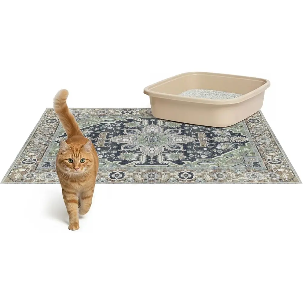 Medium 2-Pack Litter Box Mats - 28x41 Inch, Washable, Easy Clean, Non-Slip, Waterproof for Indoor Cats (Sage Green)
Medium 2-Pack Litter Box Mats - 28x41 Inch, Washable, Easy Clean, Non-Slip, Waterproof for Indoor Cats (Sage Green)
