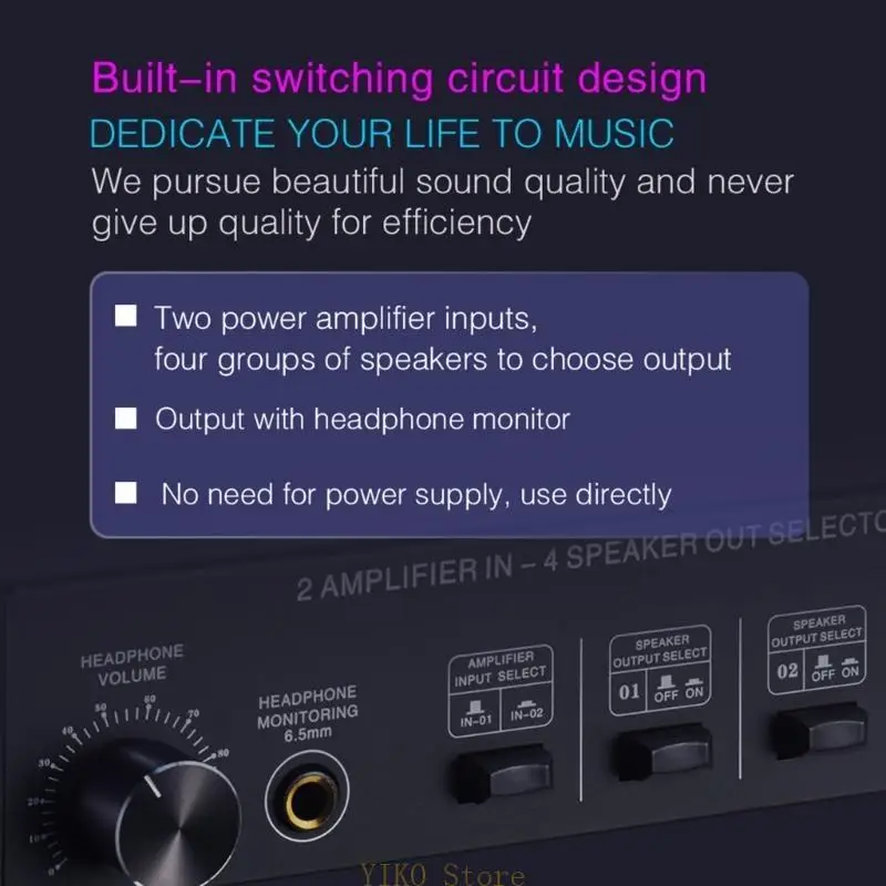 K32C Flexible Switching Solution for Amplifiers and Speaker 2 In 4 Out Passive Amplifiers Speaker Switcher Comparator
K32C Flexible Switching Solution for Amplifiers and Speaker 2 In 4 Out Passive Amplifiers Speaker Switcher Comparator