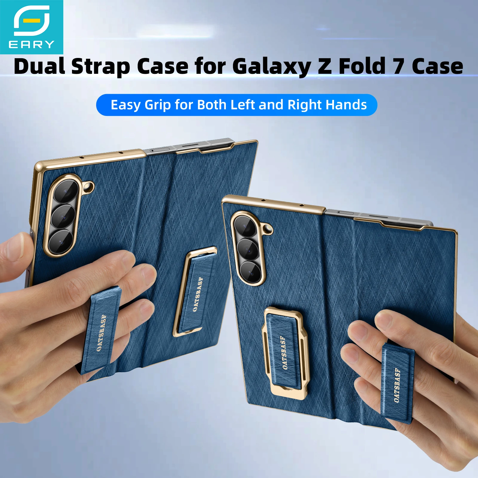 Eary for Samsung Galaxy Z Fold 7 Phone Case With 360°Rotation Stand Magnetic Dual Wristband Leather Full Cover Shockproof Shells
Eary for Samsung Galaxy Z Fold 7 Phone Case With 360°Rotation Stand Magnetic Dual Wristband Leather Full Cover Shockproof Shells