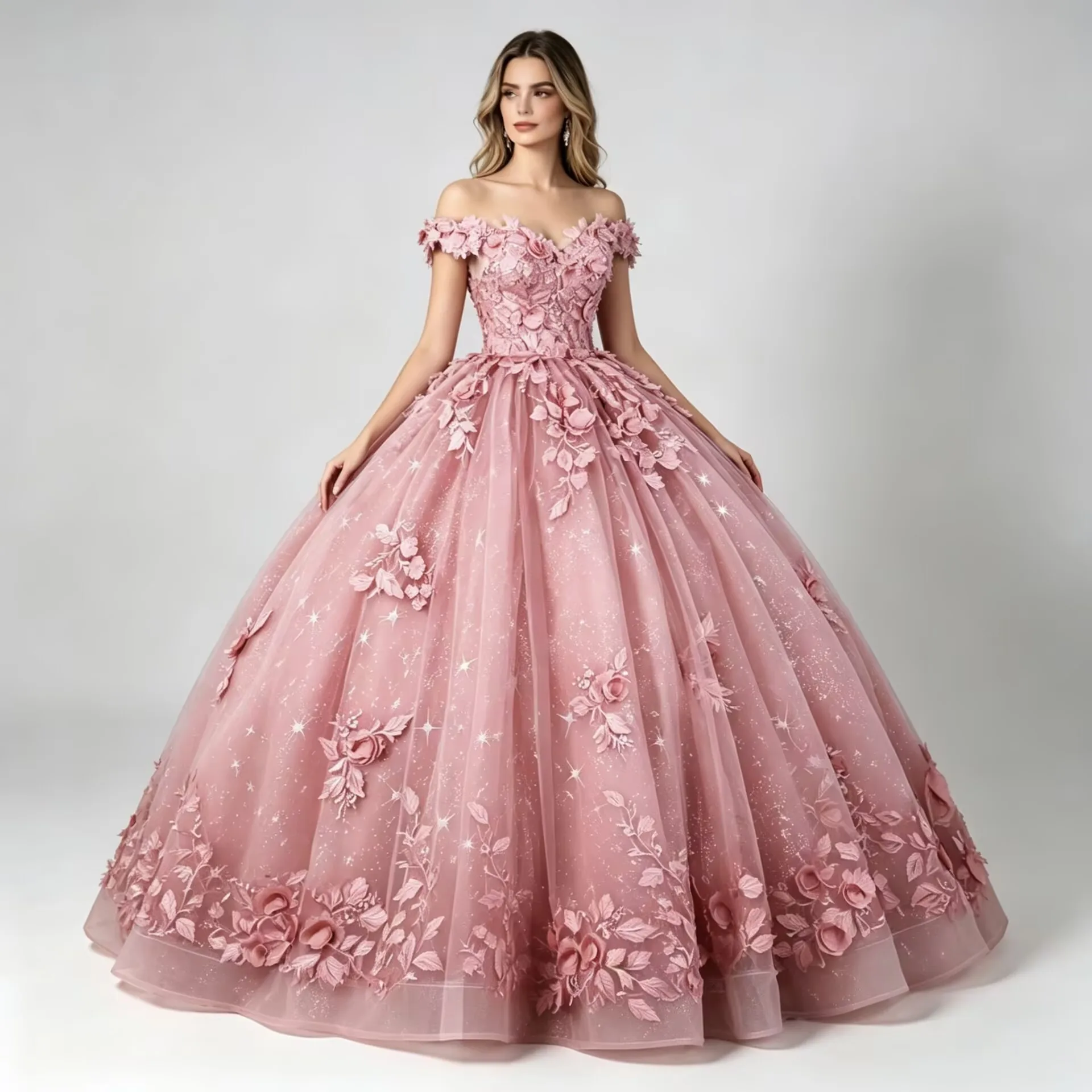 JEHETH Off the Shoulder Sweet 3D Flower Quinceanera Dresses Ball Gown Party Dresses 15 Year Old Dress Customized Prom Gown
JEHETH Off the Shoulder Sweet 3D Flower Quinceanera Dresses Ball Gown Party Dresses 15 Year Old Dress Customized Prom Gown