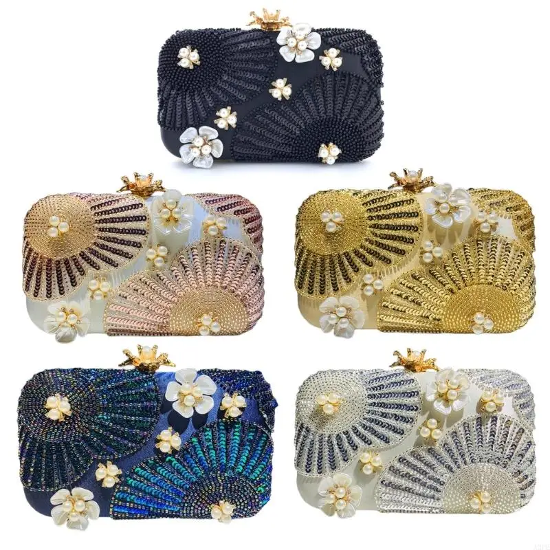 Womens Clutch Purse Glittering Sequins Evening Bag Elegant Handbag with Removable Chain Strap for Bridal Wedding Party P
Womens Clutch Purse Glittering Sequins Evening Bag Elegant Handbag with Removable Chain Strap for Bridal Wedding Party P