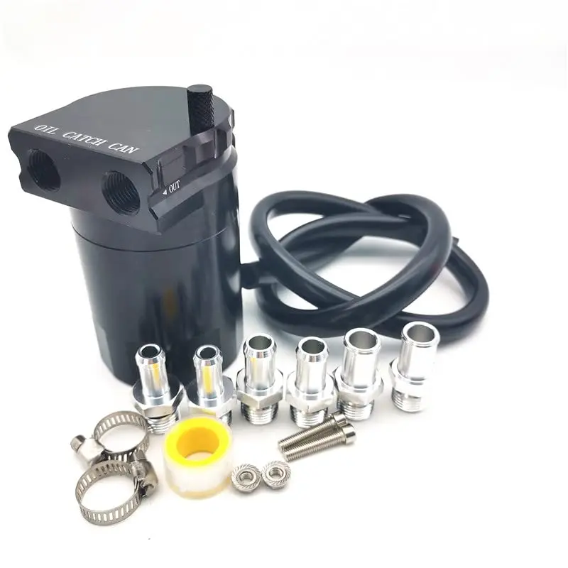 300ML Oil Catch Can Kit Universal Black Breather Baffled Aluminum Reservoir Tank
300ML Oil Catch Can Kit Universal Black Breather Baffled Aluminum Reservoir Tank