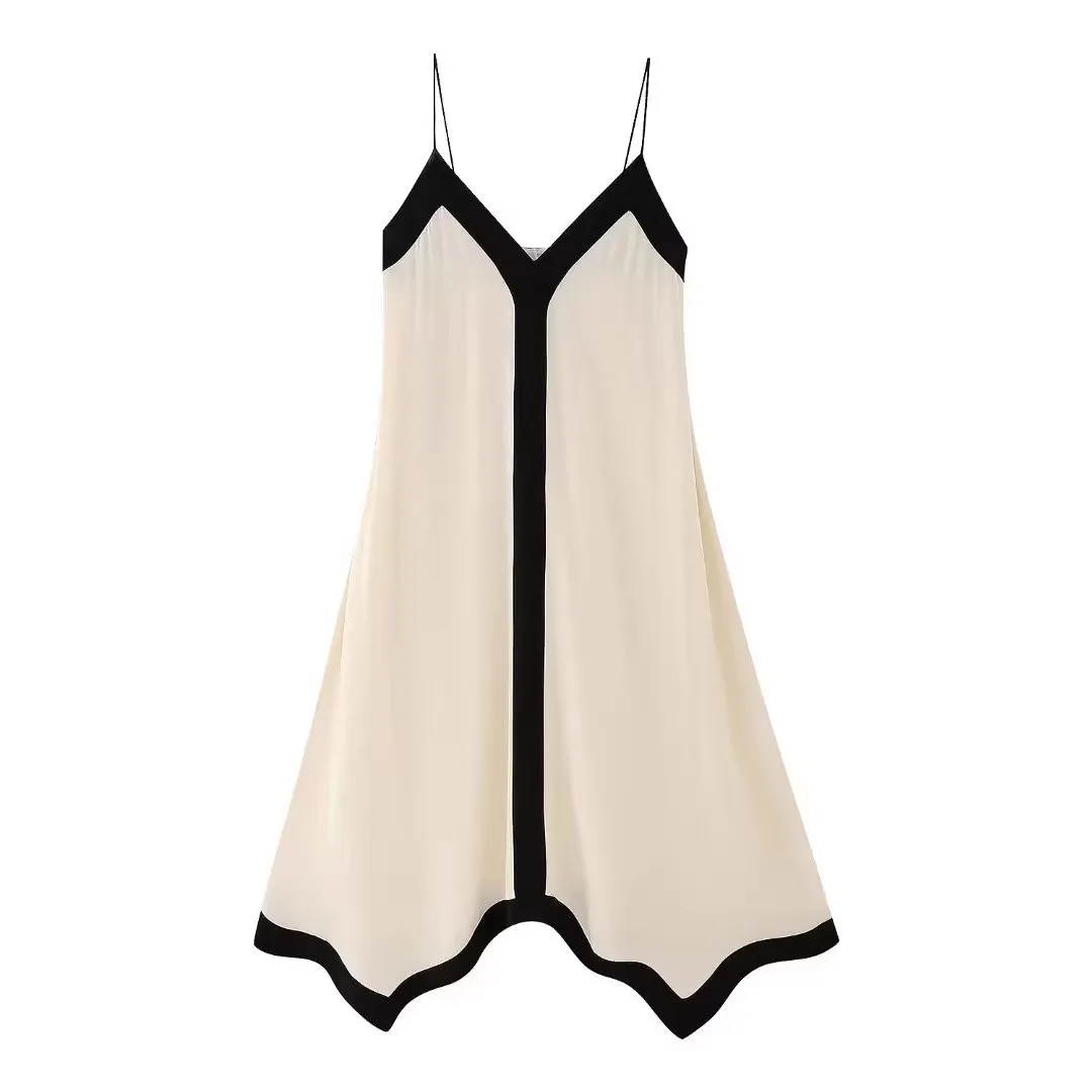 Women Fashion Patchwork Backless Loose Midi Dress Vintage Thin Straps V-Neck Female Chic Lady Dresses
Women Fashion Patchwork Backless Loose Midi Dress Vintage Thin Straps V-Neck Female Chic Lady Dresses