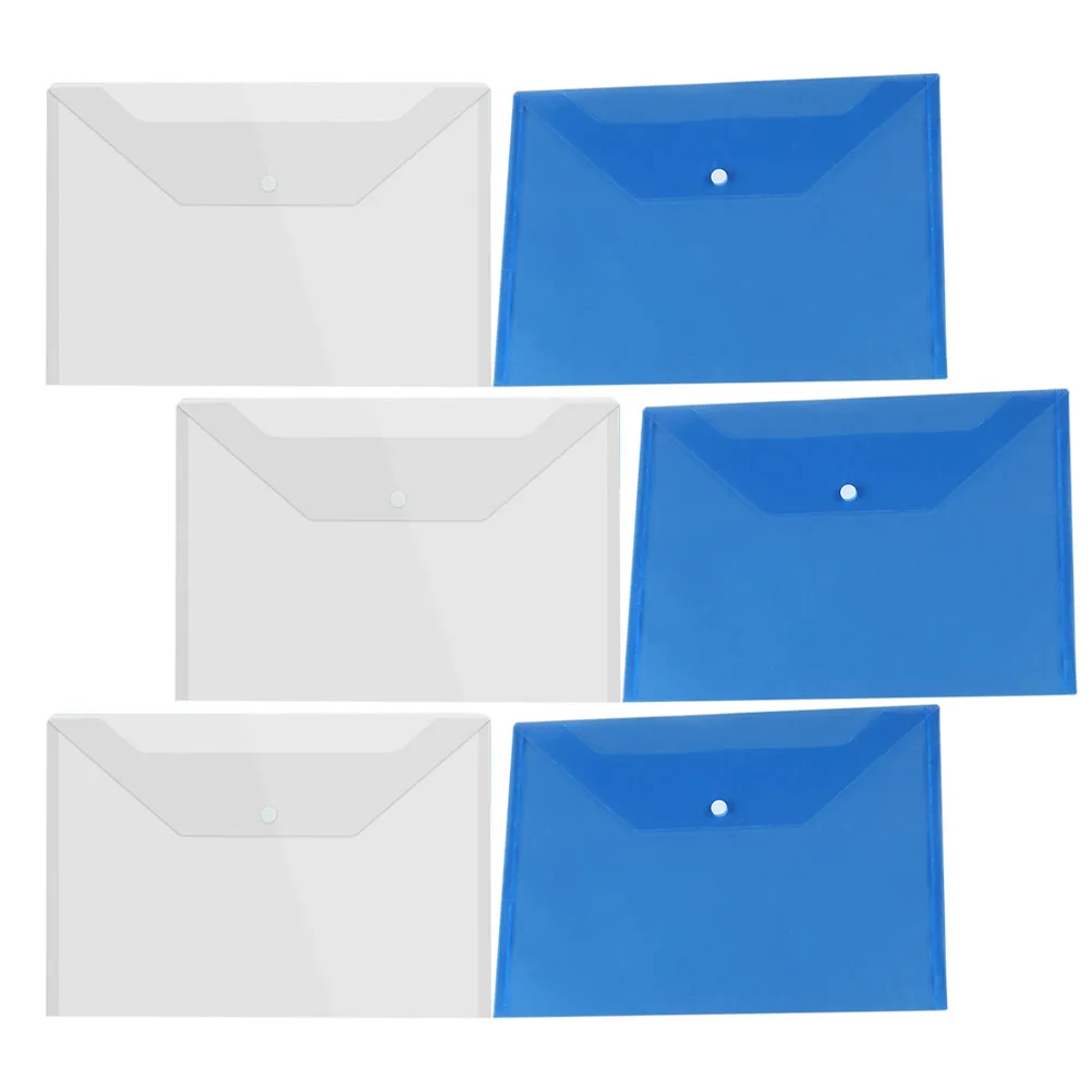 6pcs A4 Transparent PP File Bags Thickened Snap Folders Blue Clear Document Storage Organizer Pouches Office School Use
6pcs A4 Transparent PP File Bags Thickened Snap Folders Blue Clear Document Storage Organizer Pouches Office School Use