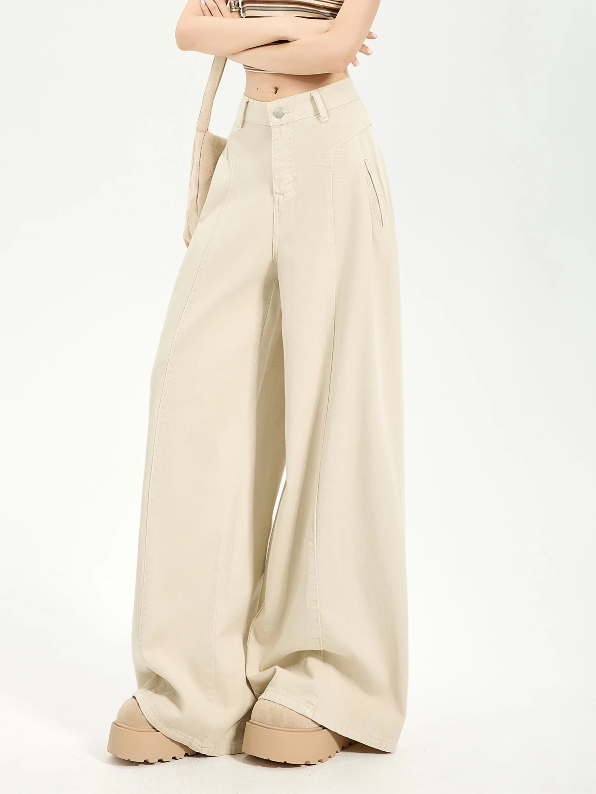ZHISILAO Khaki Baggy Wide Leg Jeans Women Vintage Casual High Waist Floor Lengtht Denim Pants Streetwear Spring Summer 2025
ZHISILAO Khaki Baggy Wide Leg Jeans Women Vintage Casual High Waist Floor Lengtht Denim Pants Streetwear Spring Summer 2025