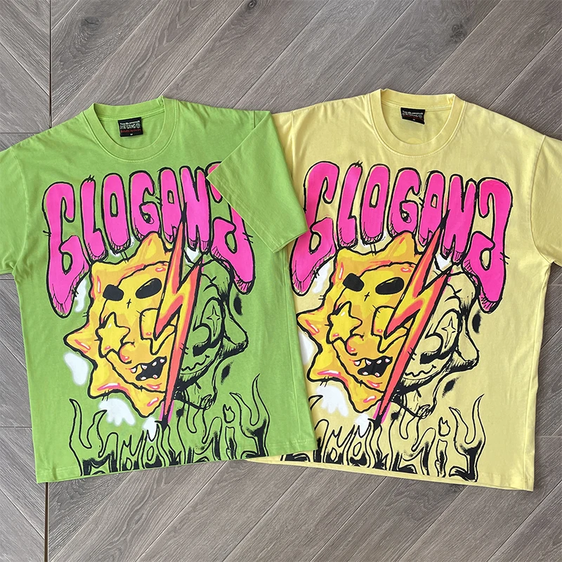 Футболки Glo Gang в стиле граффити с принтом, мужская и женская футболка из чистого хлопка с короткими рукавами, настоящая фотография
Футболки Glo Gang в стиле граффити с принтом, мужская и женская футболка из чистого хлопка с короткими рукавами, настоящая фотография