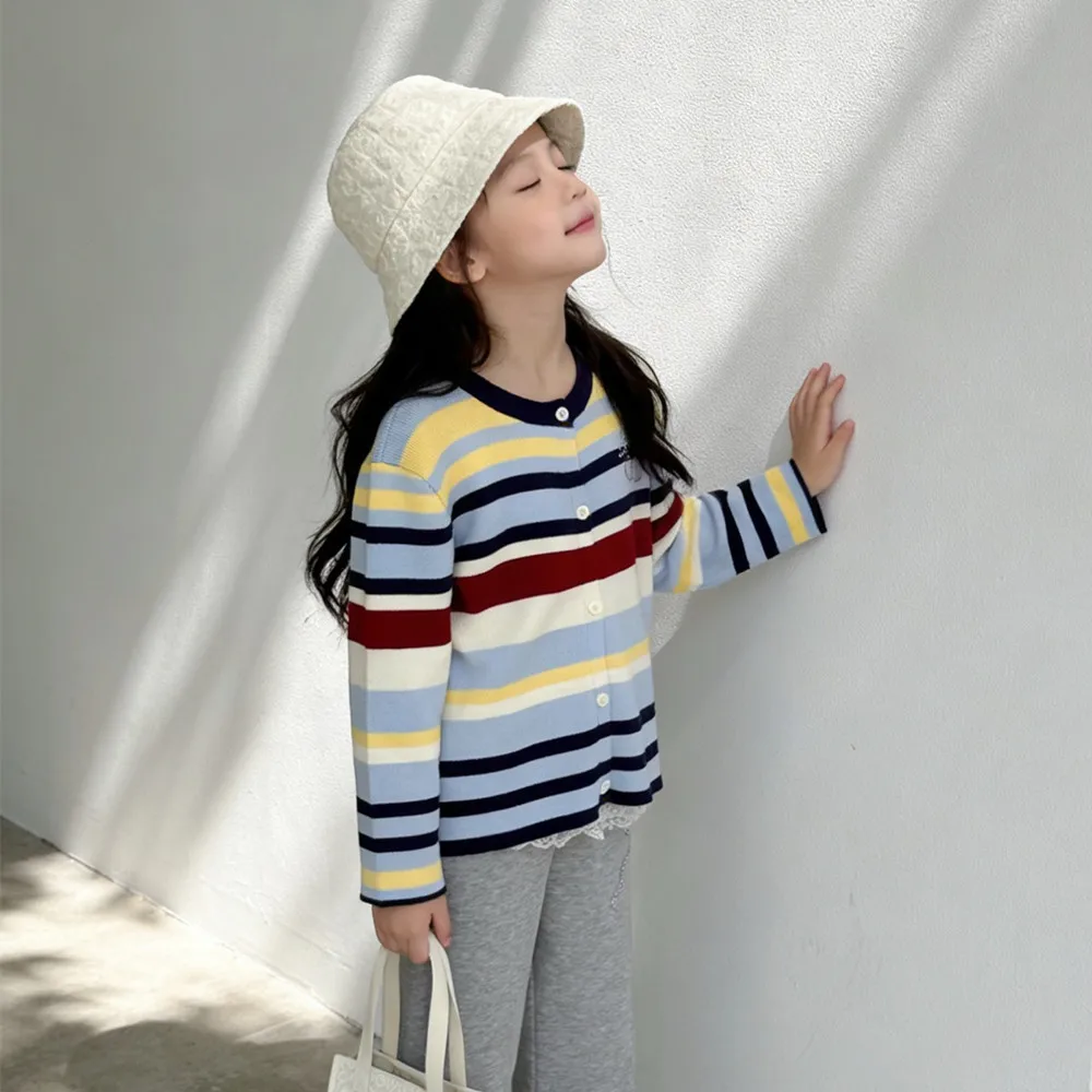 kids clothes girls coat spring Colorful striped pattern knitted cardigan Cherry Embroidered Girl's Coat kids clothes
kids clothes girls coat spring Colorful striped pattern knitted cardigan Cherry Embroidered Girl's Coat kids clothes