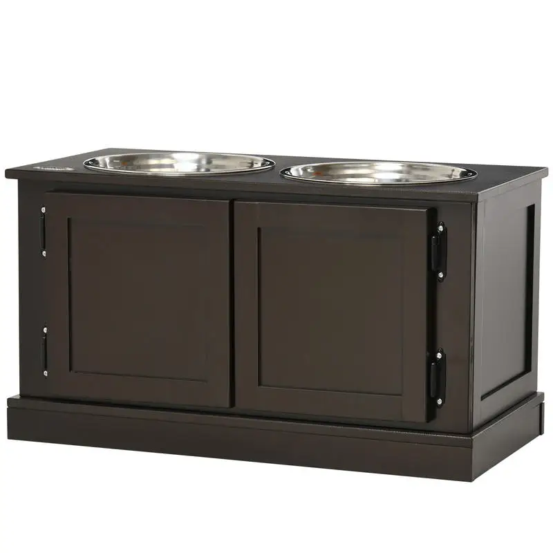 PawHut Elevated Dog Bowls with Storage, Two Stainless Steel Bowls for Large Dogs, Coffee
PawHut Elevated Dog Bowls with Storage, Two Stainless Steel Bowls for Large Dogs, Coffee