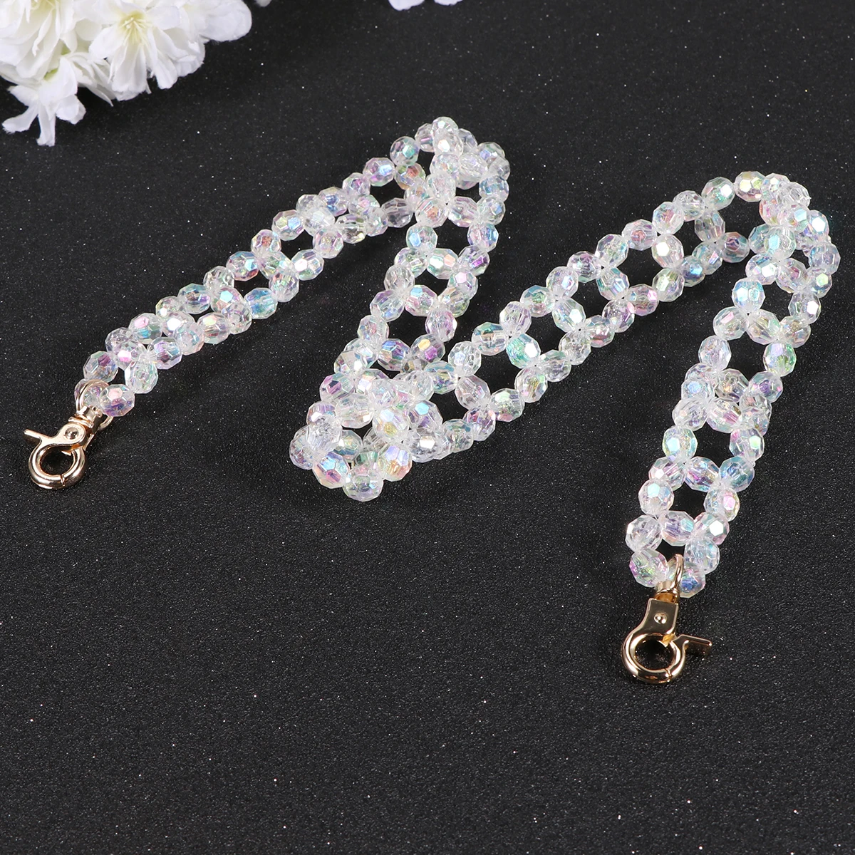 Delicate Double Row Bag Chain Exquisite Handbag Chains Replacement Shoulder Bag Strap For Women Girls 2 Buckles Crystal 120Cm
Delicate Double Row Bag Chain Exquisite Handbag Chains Replacement Shoulder Bag Strap For Women Girls 2 Buckles Crystal 120Cm