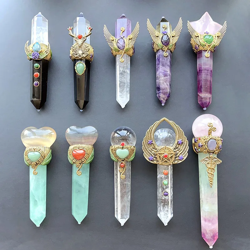 Natural Crystal Scepter White Crystal Powder Crystal Magic Wand Magic Wand Handmade Original Design
Natural Crystal Scepter White Crystal Powder Crystal Magic Wand Magic Wand Handmade Original Design