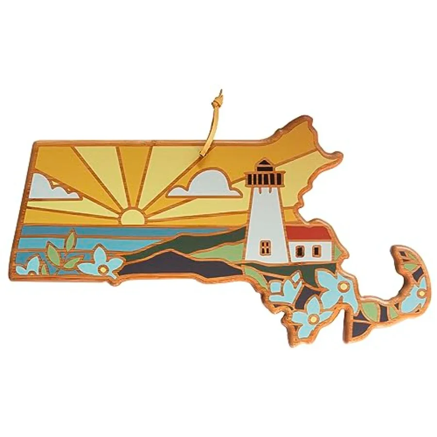 State Shaped Cutting Board and Charcuterie Serving Platter with Artwork by Summer Stokes Includes Hang Tie for Wall Display
State Shaped Cutting Board and Charcuterie Serving Platter with Artwork by Summer Stokes Includes Hang Tie for Wall Display