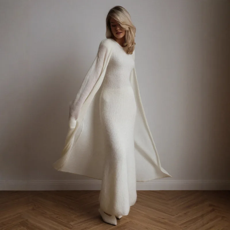 2025 Autumn 2 Piece Set Women Mohair Knitted Sleeveless Bodycon Maxi Dress + Long Cardigan Elegant Chic Outfit Knitwear Suit Mew
2025 Autumn 2 Piece Set Women Mohair Knitted Sleeveless Bodycon Maxi Dress + Long Cardigan Elegant Chic Outfit Knitwear Suit Mew