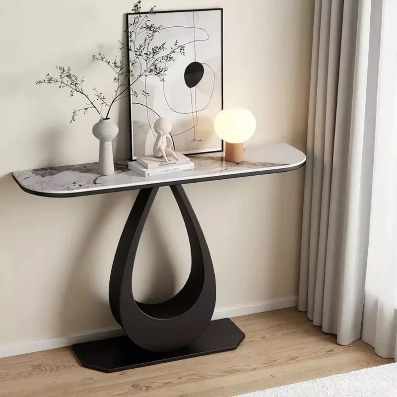 Modern luxury marble countertop porch table with teardrop-shaped metal base for entrance hallway foyer furniture
Modern luxury marble countertop porch table with teardrop-shaped metal base for entrance hallway foyer furniture