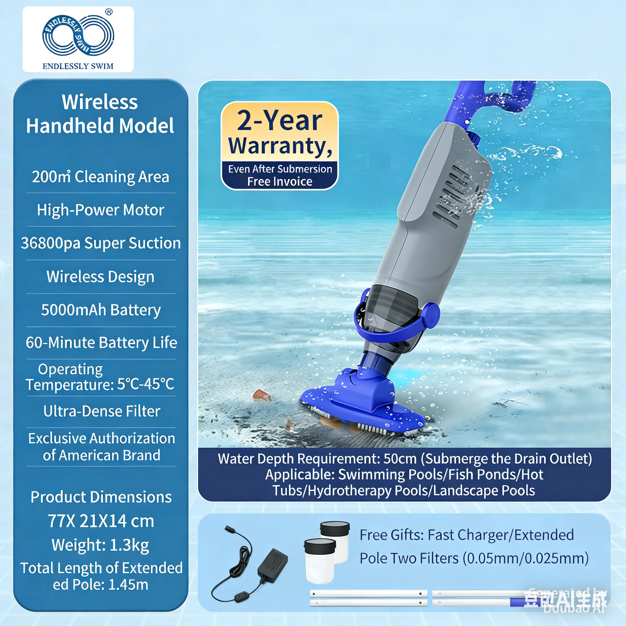Swimming Pool Cleaning Sewage Suc tion hine for Out Door Pool and Indoor Pool
Swimming Pool Cleaning Sewage Suc tion hine for Out Door Pool and Indoor Pool