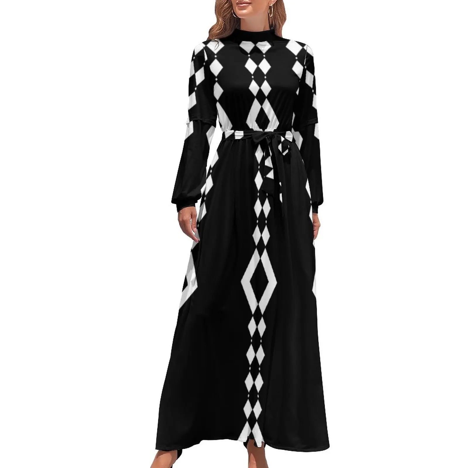 Retro 1960's Black and White Pattern Long Dress women's elegant loose dresses Bridesmaid dress woman women's fashion dresses
Retro 1960's Black and White Pattern Long Dress women's elegant loose dresses Bridesmaid dress woman women's fashion dresses