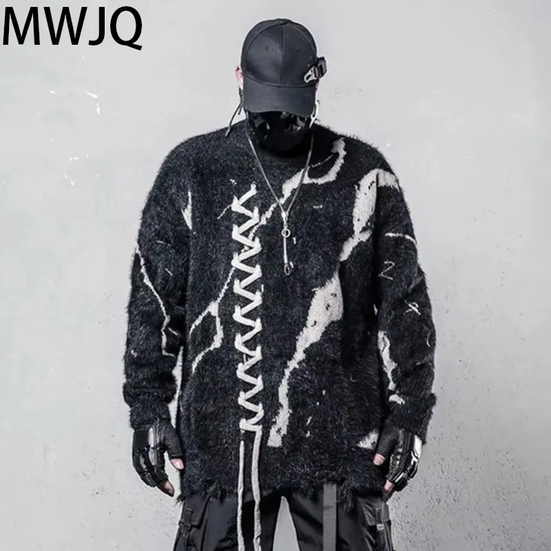 MWJQ Male Dark Contrast Color Sweater High Collar Niche Design Streetwear 2025 Spring Pullover Long Sleeve Men's Tops 010101
MWJQ Male Dark Contrast Color Sweater High Collar Niche Design Streetwear 2025 Spring Pullover Long Sleeve Men's Tops 010101