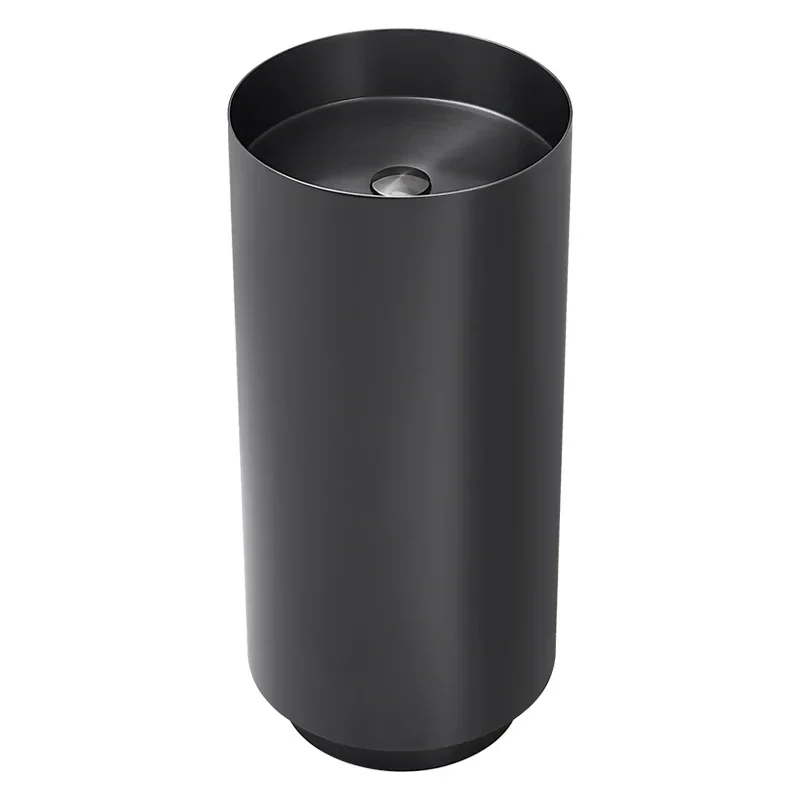 Black stainless steel round column hotel B&B floor-standing integrated wash basin toilet exhibition hall
Black stainless steel round column hotel B&B floor-standing integrated wash basin toilet exhibition hall