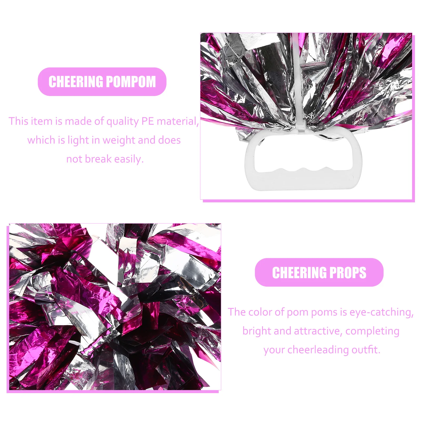 2pcs Cheerleading Poms Bright Lightweight Pe Spirit Pompoms For Dance Sports Party Events Supplies Cheerleader Accessories Team
2pcs Cheerleading Poms Bright Lightweight Pe Spirit Pompoms For Dance Sports Party Events Supplies Cheerleader Accessories Team
