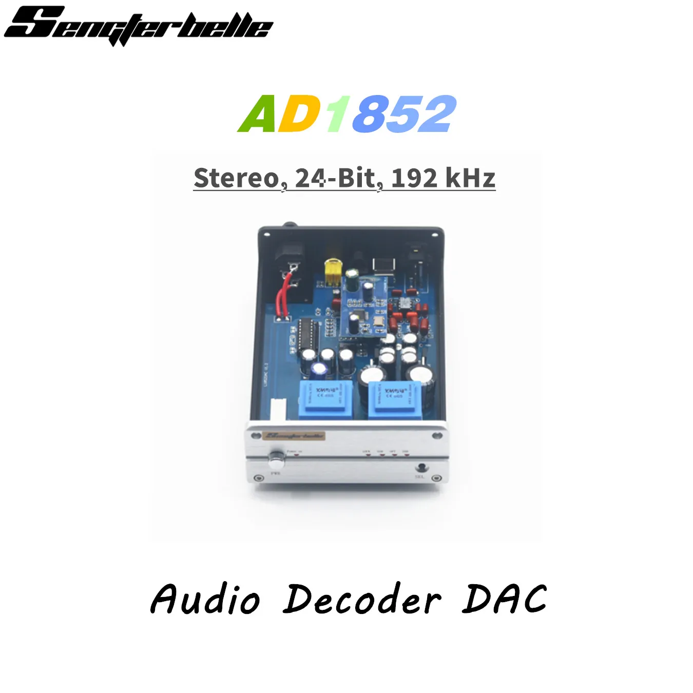 HiFi Stereo 24 Bit 192 kHz AD1852 Audio Decoder DAC With PCM2706 USB Fiber Coaxial
HiFi Stereo 24 Bit 192 kHz AD1852 Audio Decoder DAC With PCM2706 USB Fiber Coaxial