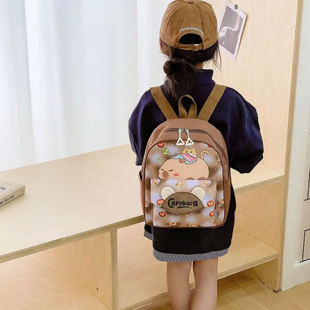 Cute Large Capacity Capybara Backpack Nylon Wide Straps Cartoon Animal Schoolbag Ultra-light Kids Book Bag Kids
Cute Large Capacity Capybara Backpack Nylon Wide Straps Cartoon Animal Schoolbag Ultra-light Kids Book Bag Kids