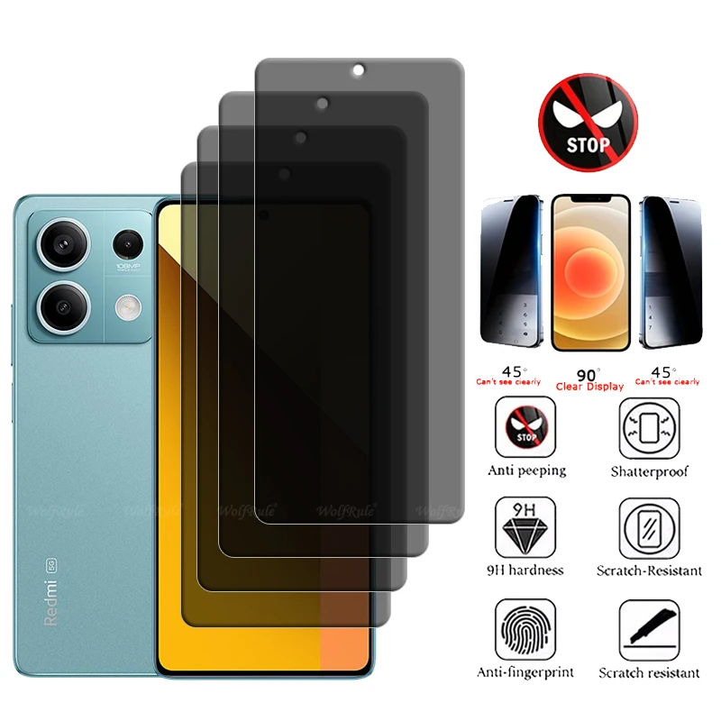 4/3/2/1Pcs For Redmi Note 13 5G Glass Xiaomi Redmi Note 13 Tempered Glass Privacy Anti-Spy Glue Screen Protector Redmi Note 13
4/3/2/1Pcs For Redmi Note 13 5G Glass Xiaomi Redmi Note 13 Tempered Glass Privacy Anti-Spy Glue Screen Protector Redmi Note 13
