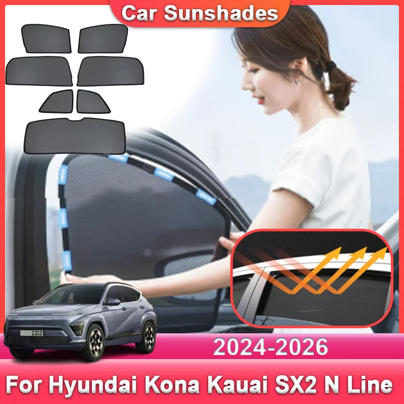 Sunshade Shading Shade Magnetic Curtain Window Visor Car Auto Part Accessories For Hyundai Kona Kauai SX2 N Line 2024 2025 2026
Sunshade Shading Shade Magnetic Curtain Window Visor Car Auto Part Accessories For Hyundai Kona Kauai SX2 N Line 2024 2025 2026