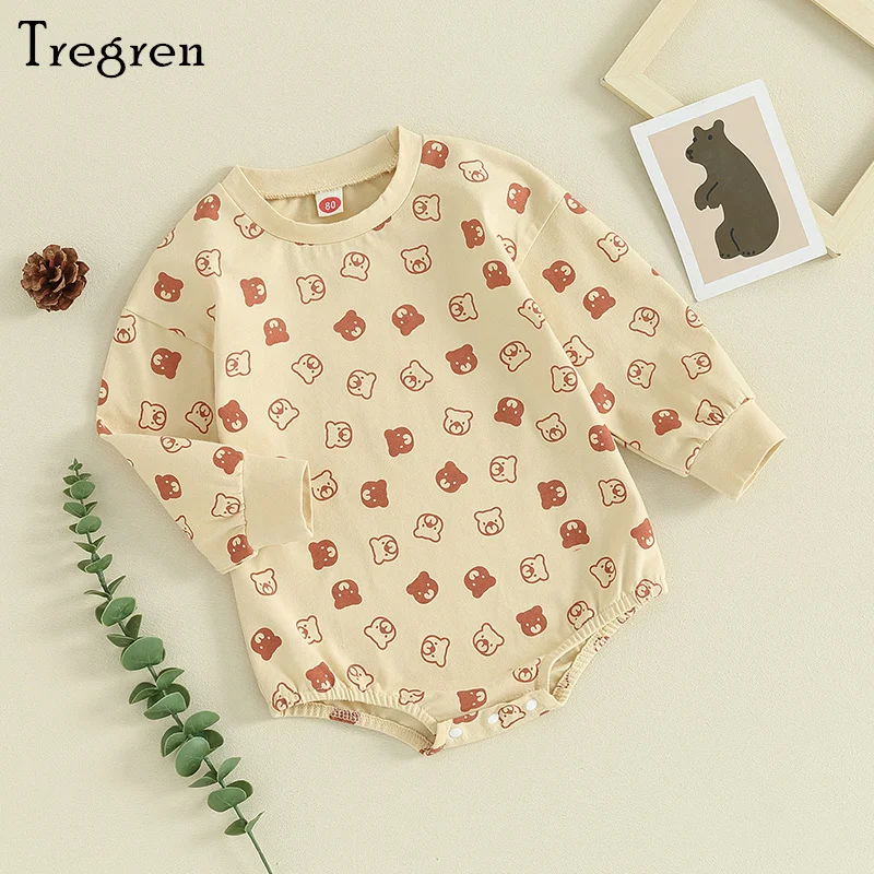 Tregren 0-24M Infant Baby Girls Bear Romper Spring Fall Long Sleeve Cartoon Print Casual Jumpsuit Newborn Bodysuit Clothes
Tregren 0-24M Infant Baby Girls Bear Romper Spring Fall Long Sleeve Cartoon Print Casual Jumpsuit Newborn Bodysuit Clothes