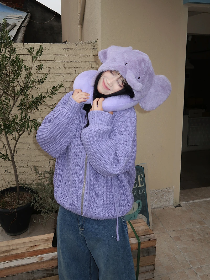 Корейский светло-фиолетовый открытый кардиган с капюшоном в стиле ретро, женский универсальный топ для похудения, теплый топ с подогревом, длинный све
Корейский светло-фиолетовый открытый кардиган с капюшоном в стиле ретро, женский универсальный топ для похудения, теплый топ с подогревом, длинный све