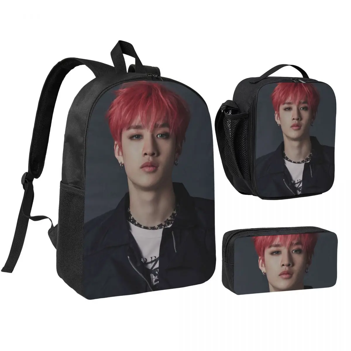 Bang Chan Backpack Boys Girls BookBag School Bag Shoulder Bags 3ps Insulated Lunch Bag Pencil Case
Bang Chan Backpack Boys Girls BookBag School Bag Shoulder Bags 3ps Insulated Lunch Bag Pencil Case