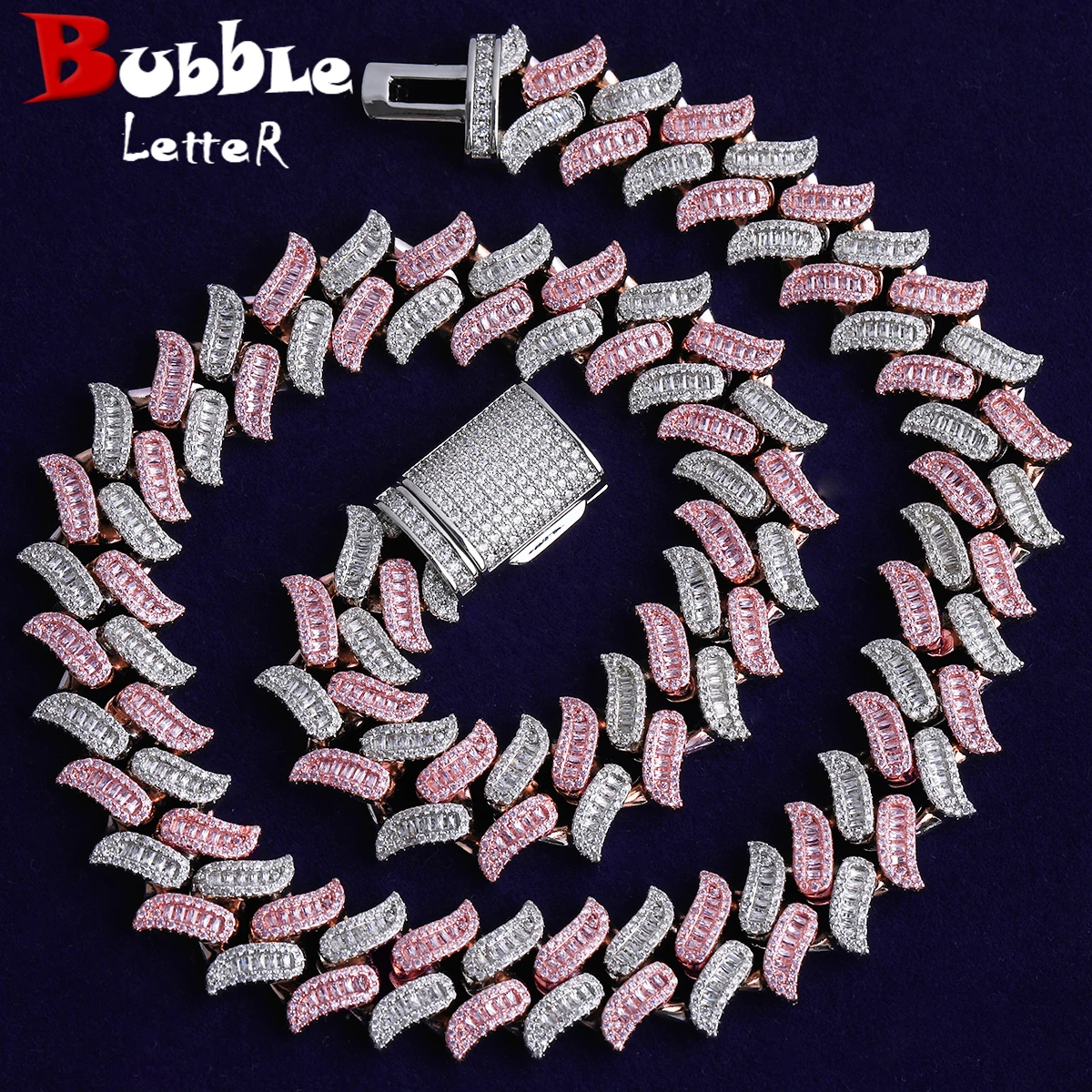 Bubble Letter Iced Out Two Tone Mustache Cuban Link Chain for Men Necklace Cubic Zirconia Hip Hop Jewelry
Bubble Letter Iced Out Two Tone Mustache Cuban Link Chain for Men Necklace Cubic Zirconia Hip Hop Jewelry