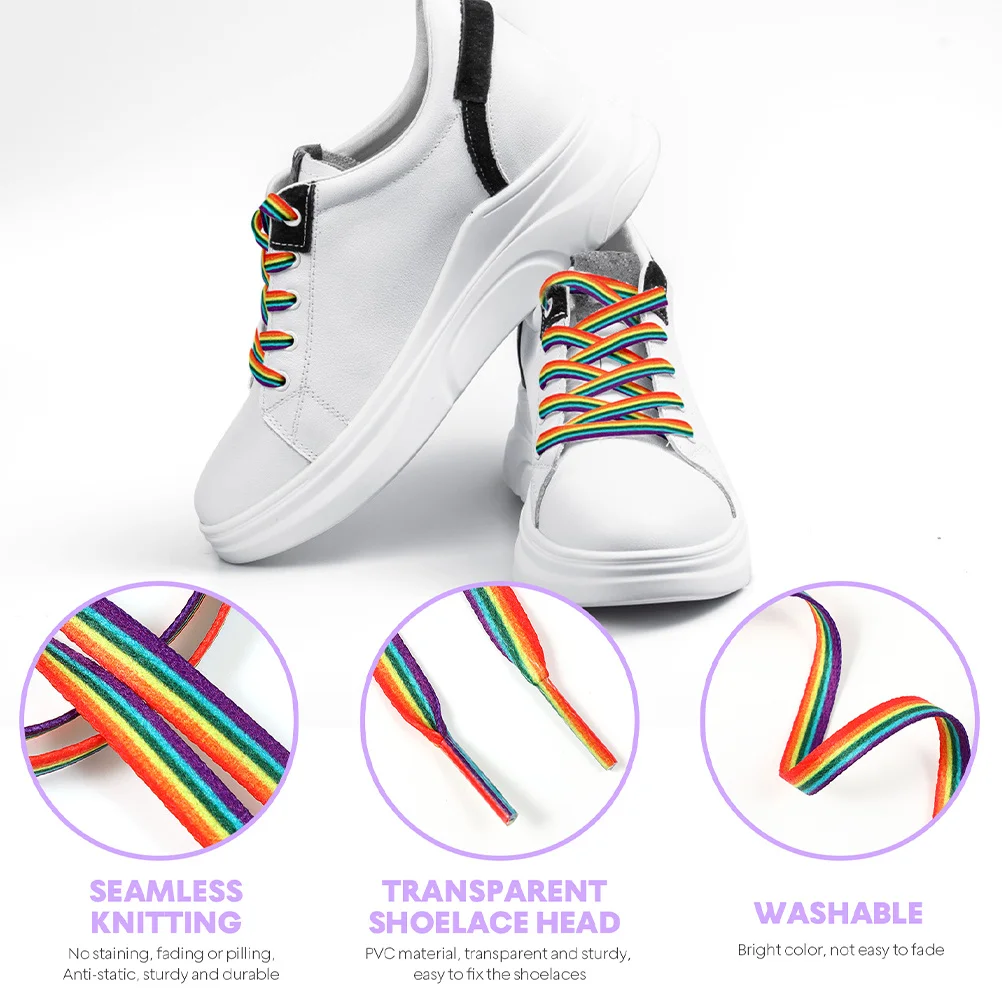 1Pair Colorful Shoelaces Gradient Vertical Stripes Durable Polyester Casual Shoes Athletic Boots Skates Rainbow Shoelace
1Pair Colorful Shoelaces Gradient Vertical Stripes Durable Polyester Casual Shoes Athletic Boots Skates Rainbow Shoelace