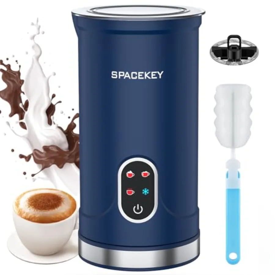 Electric milk frother for coffee use stainless steel body black color silent operation with overheating protection and 4-in-1 w
Electric milk frother for coffee use stainless steel body black color silent operation with overheating protection and 4-in-1 w