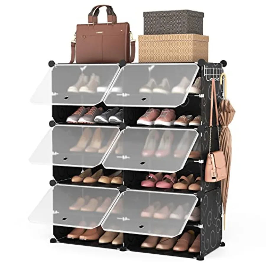 Portable Shoe Rack Organizer 6-Tier Shoe Cabinet 24-Pair Shoe Organizer Shoe Storage Expandable Free Standing Stackable Space S
Portable Shoe Rack Organizer 6-Tier Shoe Cabinet 24-Pair Shoe Organizer Shoe Storage Expandable Free Standing Stackable Space S