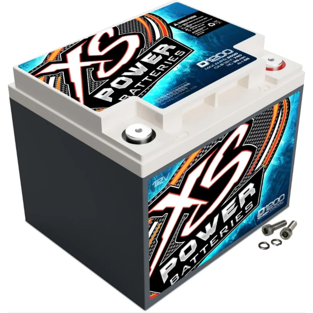 D1200 2600 Amp AGM Battery with M6 Terminal Hardware - 12 Volt 55Ah 740CA Deep Cycle AGM Powercell for UTV, Car Audio Systems -
D1200 2600 Amp AGM Battery with M6 Terminal Hardware - 12 Volt 55Ah 740CA Deep Cycle AGM Powercell for UTV, Car Audio Systems -