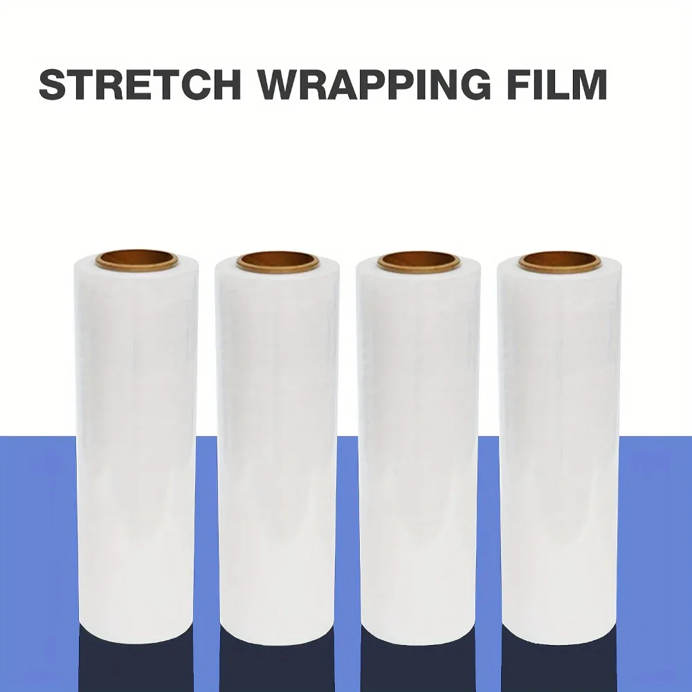 18" 60GA Plastic Stretch Film Wrap With Extended Handles 1000ft Each 500% Stretch Clear Cling Durable Adhering Packing Moving
18" 60GA Plastic Stretch Film Wrap With Extended Handles 1000ft Each 500% Stretch Clear Cling Durable Adhering Packing Moving