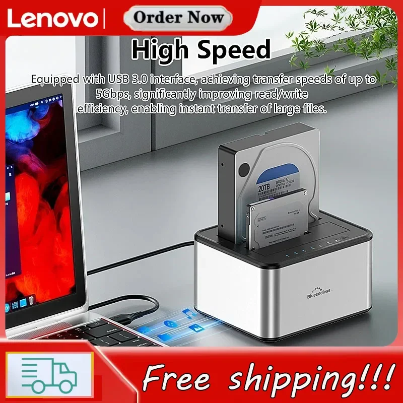 Lenovo Dual Bay HDD Box Docking Station SSD Case Offline Clone SATA to USB 3.0 Adapter Duplicator for 2.5 3.5 SSD/HDD Disk
Lenovo Dual Bay HDD Box Docking Station SSD Case Offline Clone SATA to USB 3.0 Adapter Duplicator for 2.5 3.5 SSD/HDD Disk