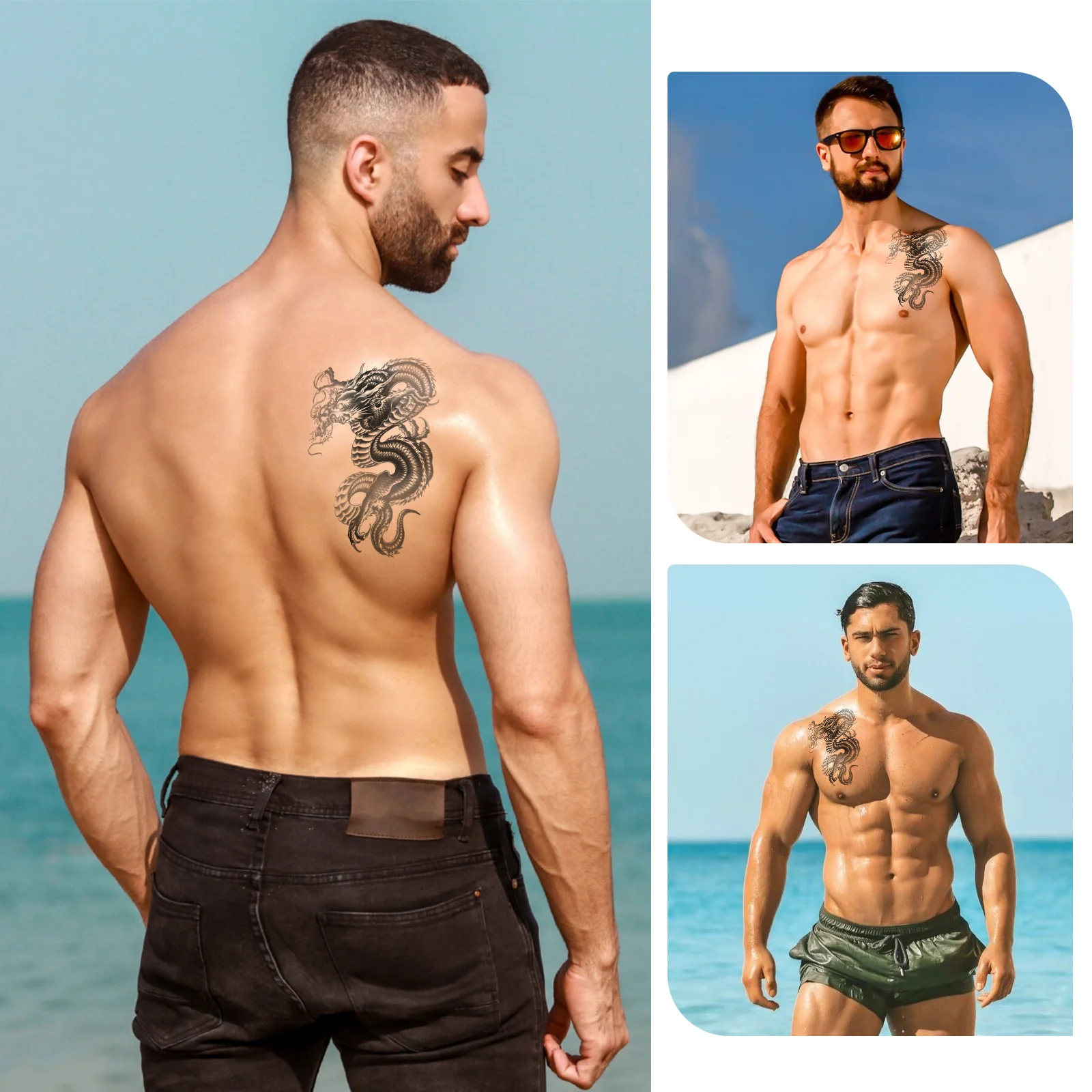 Temporary Tattoos 22cmx15cm Design Waterproof Stickers for Arm Party Nightclub Beach Fake Sleeve
Temporary Tattoos 22cmx15cm Design Waterproof Stickers for Arm Party Nightclub Beach Fake Sleeve