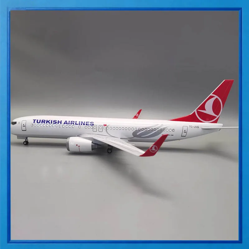Turkish Airlines Airplane Model Boe ing 737 47Cm With Led Light With Wheels Simulation Static Aircraft Decoration For Collectors
Turkish Airlines Airplane Model Boe ing 737 47Cm With Led Light With Wheels Simulation Static Aircraft Decoration For Collectors