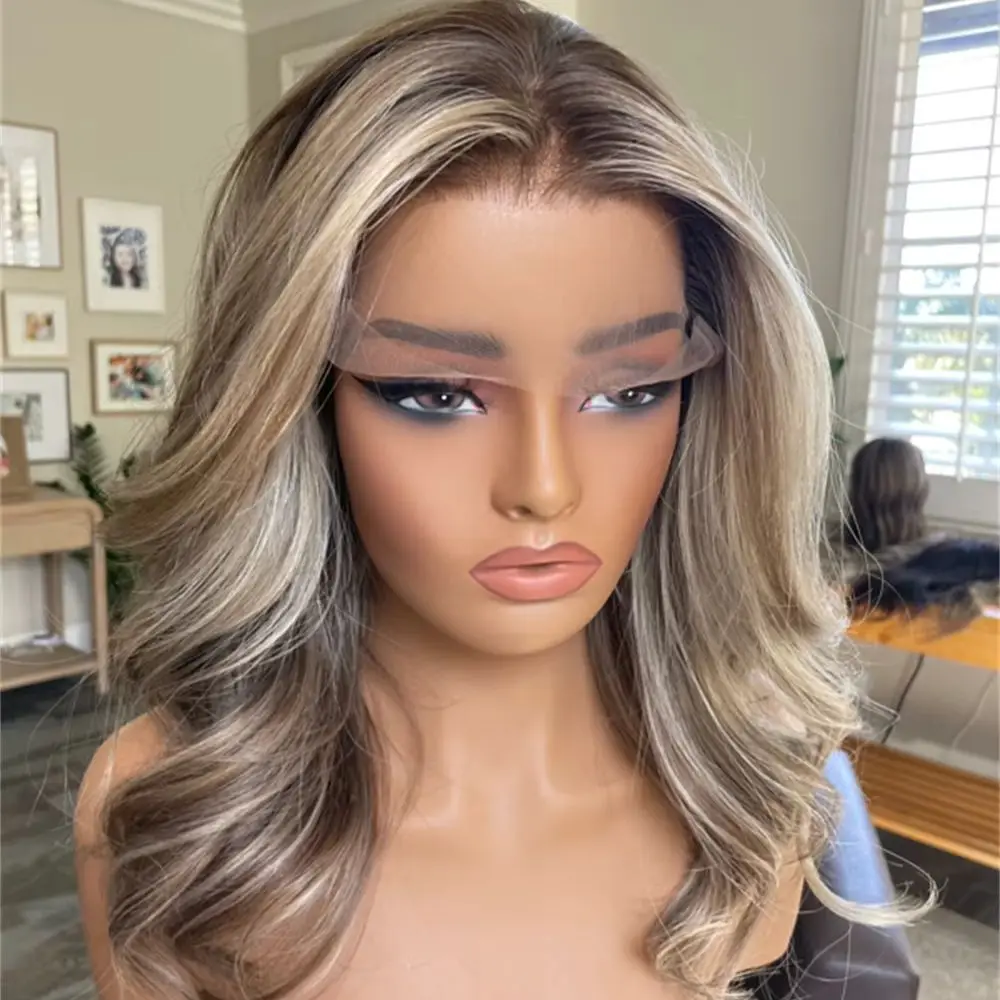 13x4 Free Part Ombre Brown Blonde Highlights Synthetic HD Lace Front Wig for Women High Quality Wig Natural Density Wig Cosplay
13x4 Free Part Ombre Brown Blonde Highlights Synthetic HD Lace Front Wig for Women High Quality Wig Natural Density Wig Cosplay