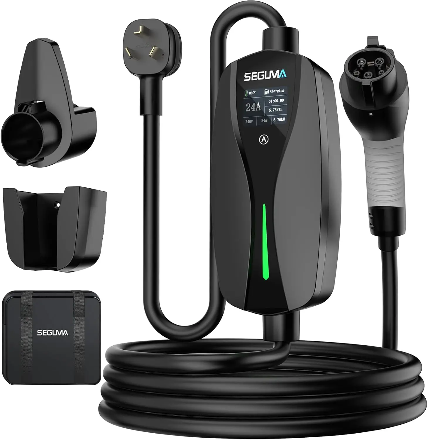 EV Charger Level 2, NEMA 10-30 Plug, 240V 24A, 25FT Cord, Adjustable 10-24A, Portable for J1772 EVs
EV Charger Level 2, NEMA 10-30 Plug, 240V 24A, 25FT Cord, Adjustable 10-24A, Portable for J1772 EVs