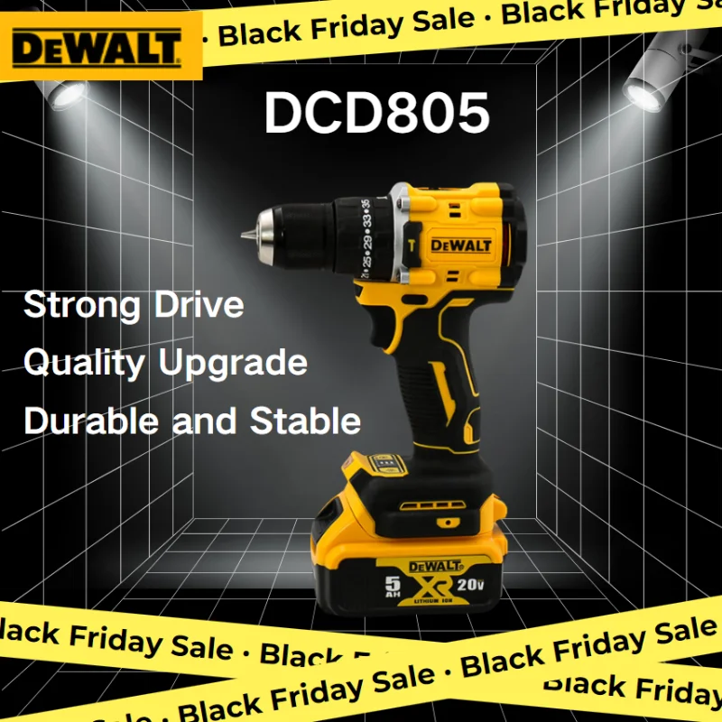 DEWALT DCD805 Electric Screwdriver 20V Battery Large Torque Brushless Impact Starter 2300RPM Multi-functionPower Tool
DEWALT DCD805 Electric Screwdriver 20V Battery Large Torque Brushless Impact Starter 2300RPM Multi-functionPower Tool