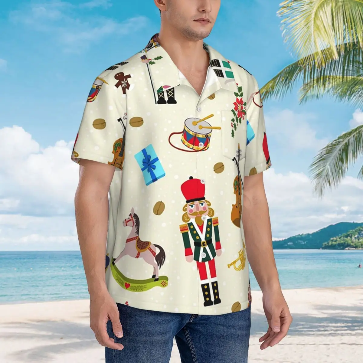 Christmas Day Xmas Nutcracker Hawaiian Shirts Fashion Men Short Sleeve Shirt for Summer Beach Men's Button Tops
Christmas Day Xmas Nutcracker Hawaiian Shirts Fashion Men Short Sleeve Shirt for Summer Beach Men's Button Tops