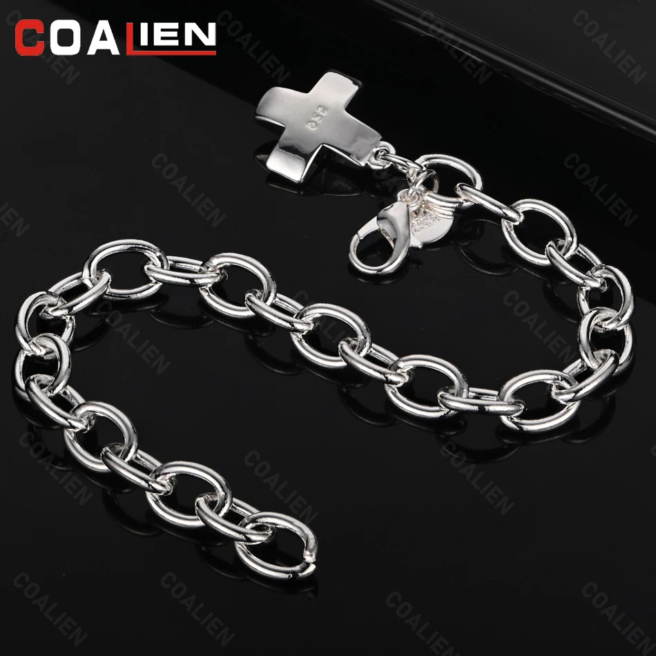 COALIEN 925 Sterling Silver Small Cross Chain Bracelet Women Fashion Charm Wedding Party Jewelry
COALIEN 925 Sterling Silver Small Cross Chain Bracelet Women Fashion Charm Wedding Party Jewelry