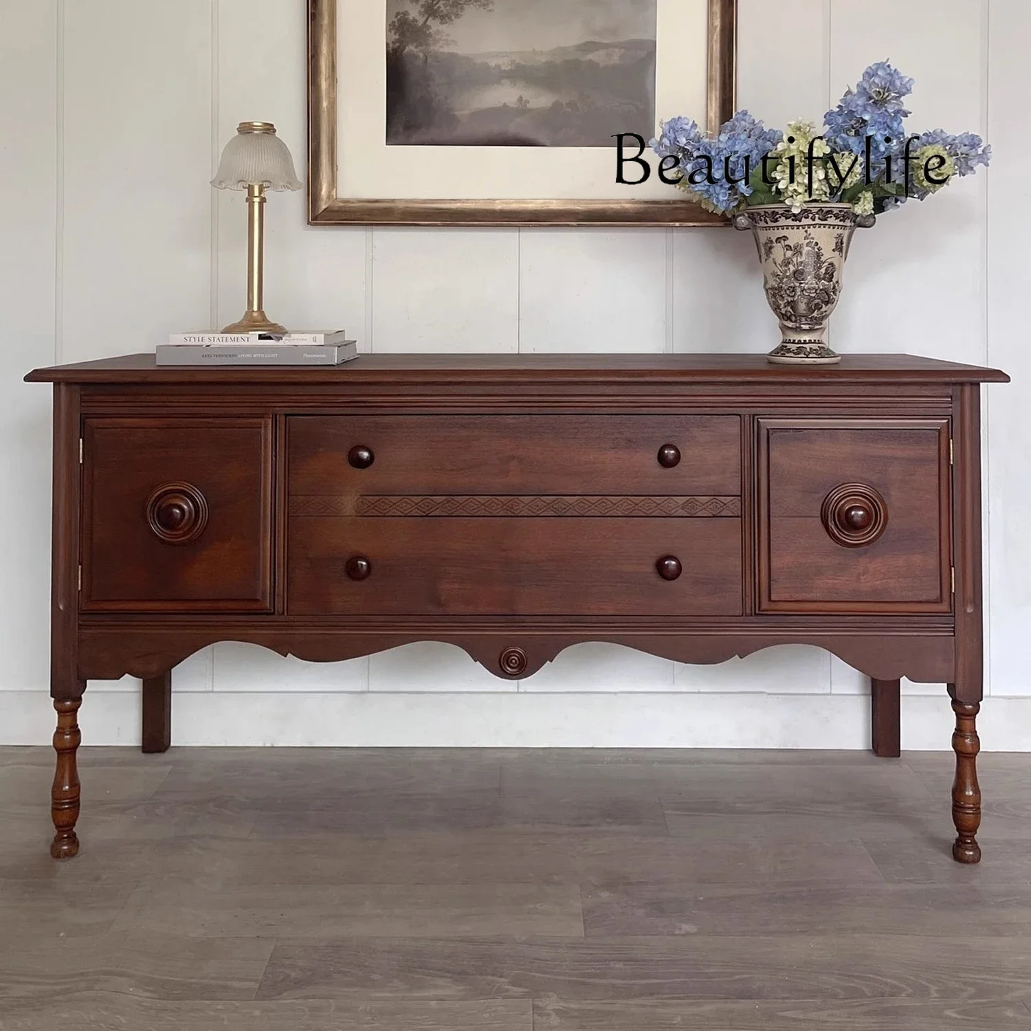 solid wood dining side cabinet small apartment living room tea cabinet dining room integrated storage cabinet against the wall 
solid wood dining side cabinet small apartment living room tea cabinet dining room integrated storage cabinet against the wall