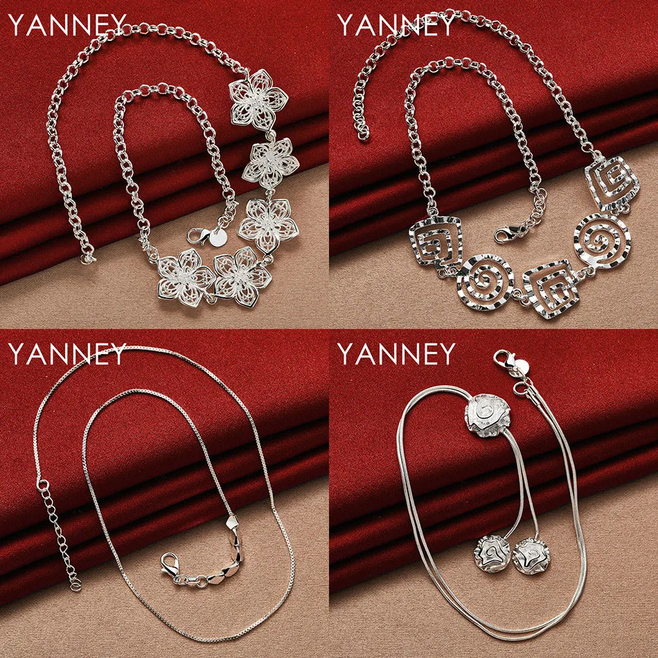 Fashion 925 sterling silver exquisite rose flower necklace women's gift accessories charm jewelry party wedding
Fashion 925 sterling silver exquisite rose flower necklace women's gift accessories charm jewelry party wedding