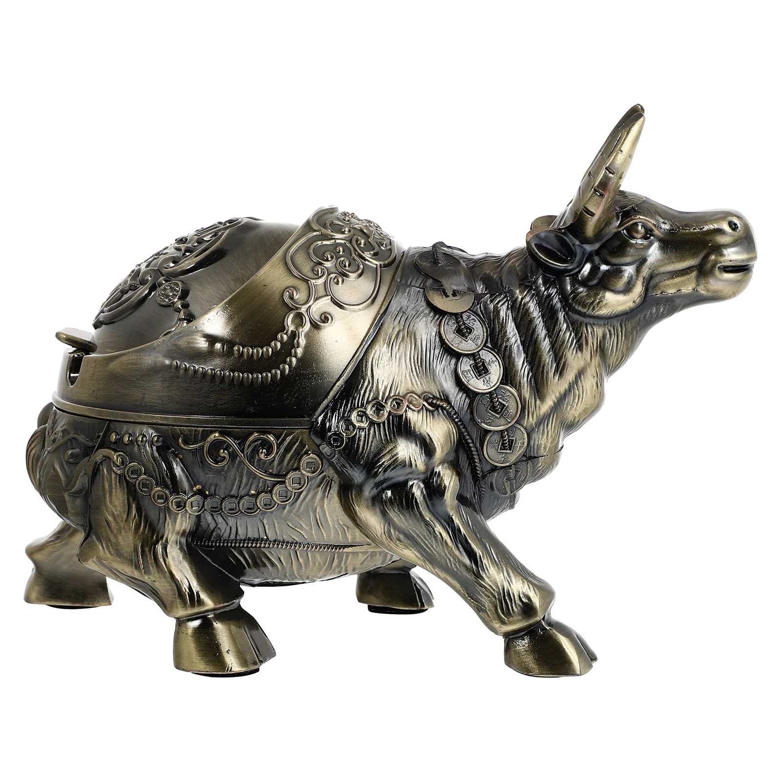 Bull Ashtray Aluminum Alloy Creative Desktop Butt Container Ox Shape Smoke Accessories Stable Base Home Decor
Bull Ashtray Aluminum Alloy Creative Desktop Butt Container Ox Shape Smoke Accessories Stable Base Home Decor