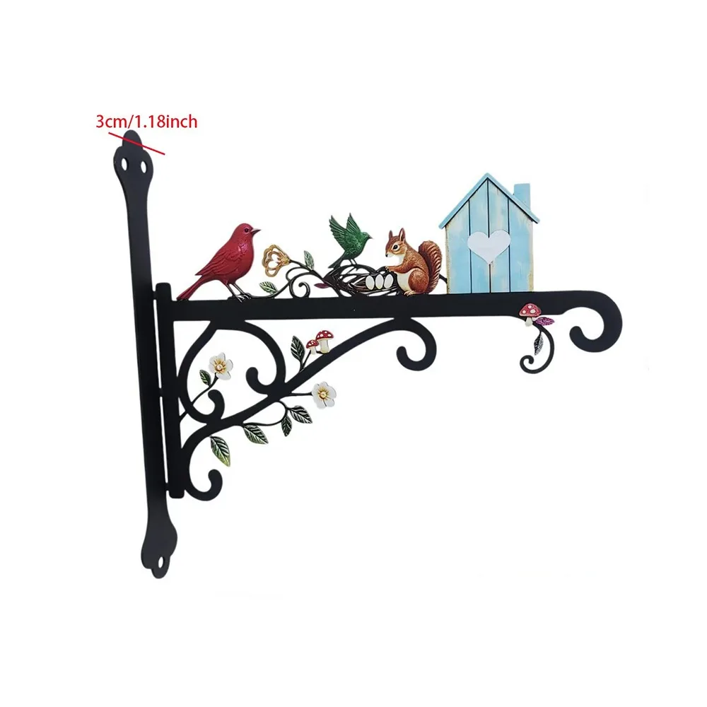 Rust-Proof Wall-mounted Hanger Rustic Style Animal Silhouette Plant Hanging Bracket Bird Design Iron Art Bird Cage Rack
Rust-Proof Wall-mounted Hanger Rustic Style Animal Silhouette Plant Hanging Bracket Bird Design Iron Art Bird Cage Rack